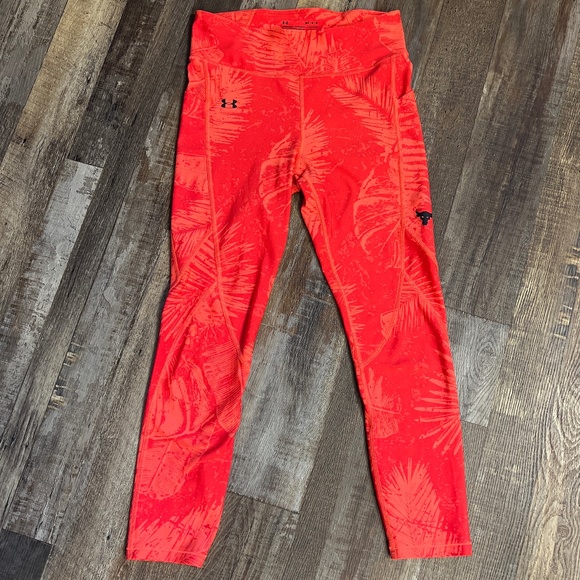 Under Armour Pants - Under Armour Orange Compression Leggings Size M